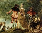 Jean antoine Watteau avfarden till kythera oil painting